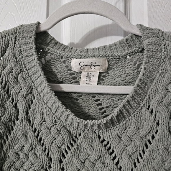 Jessica Simpson Cropped Open Knit Sweater - Size XL - Picture 7 of 12